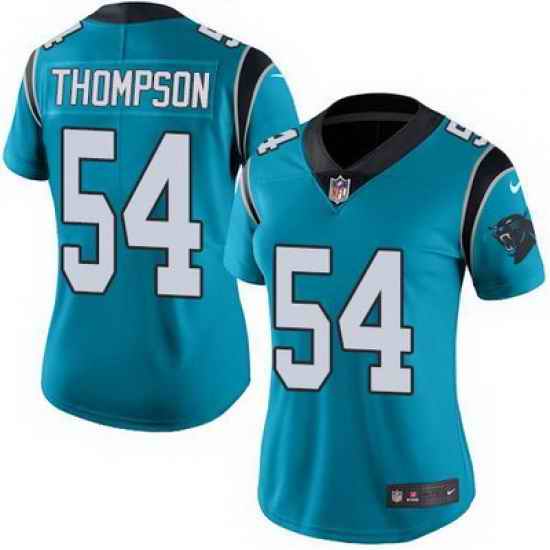 Nike Panthers #54 Shaq Thompson Blue Alternate Womens Stitched NFL Vapor Untouchable Limited Jersey